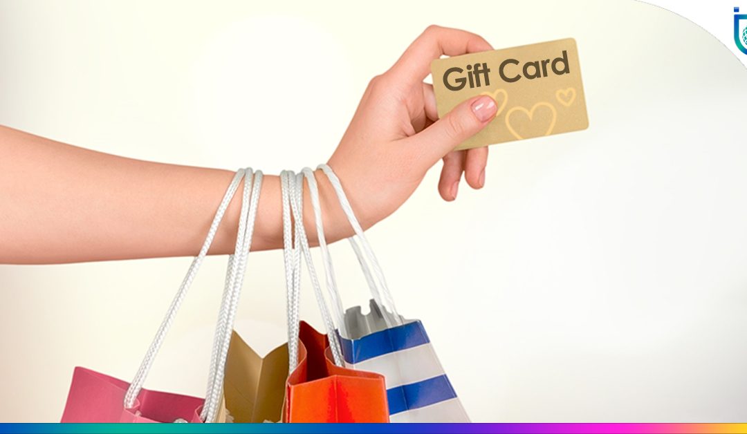 Incodia physical gift card with shopping bags