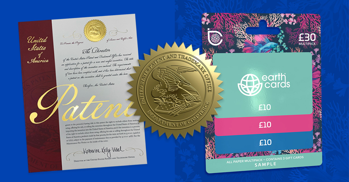 Industry leaders Incodia are granted US patent for eco-friendly gift card multipack