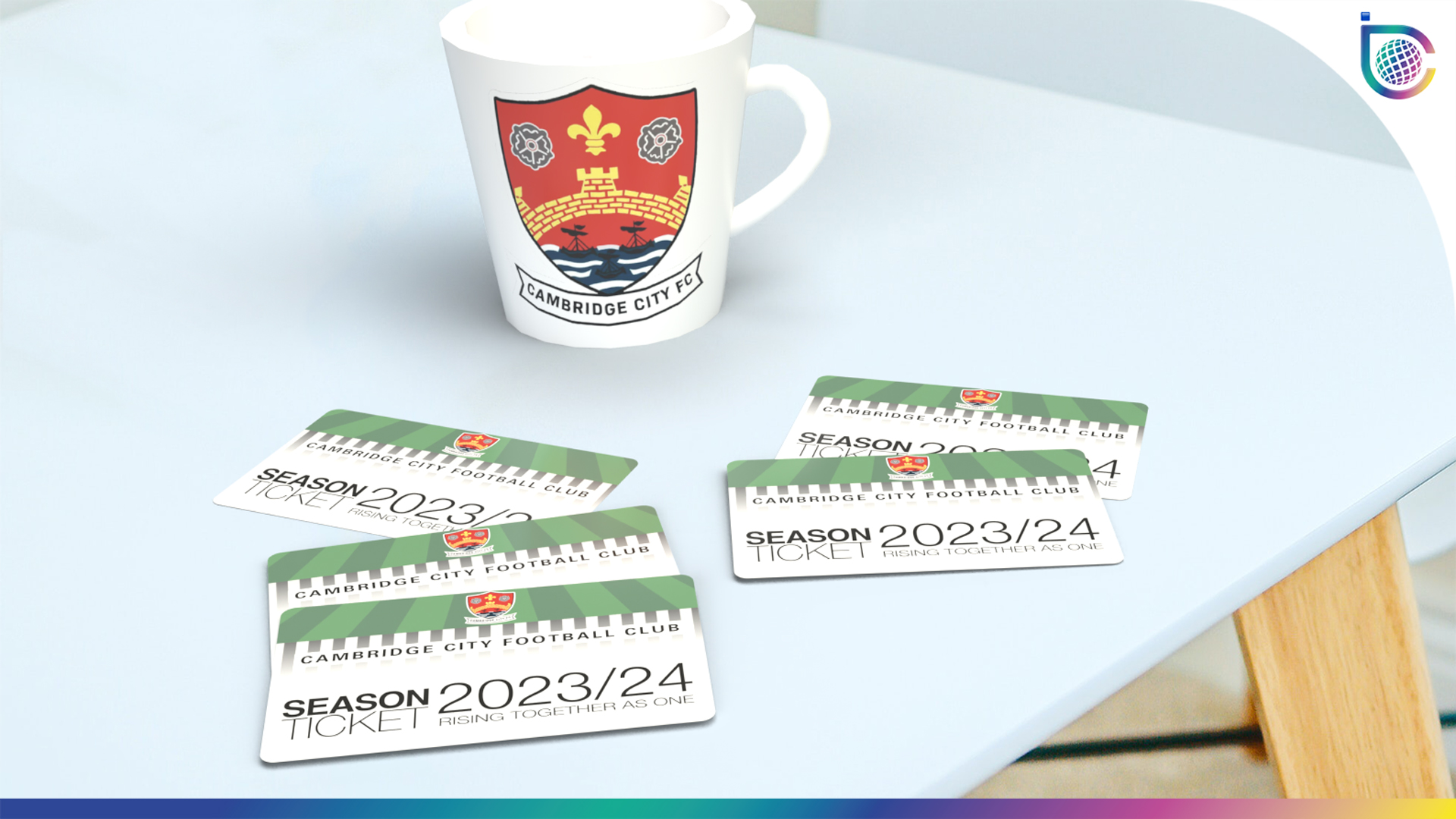 Incodia Sponsor Cambridge City Football Club by designing and producing their new 2023/24 Season tickets