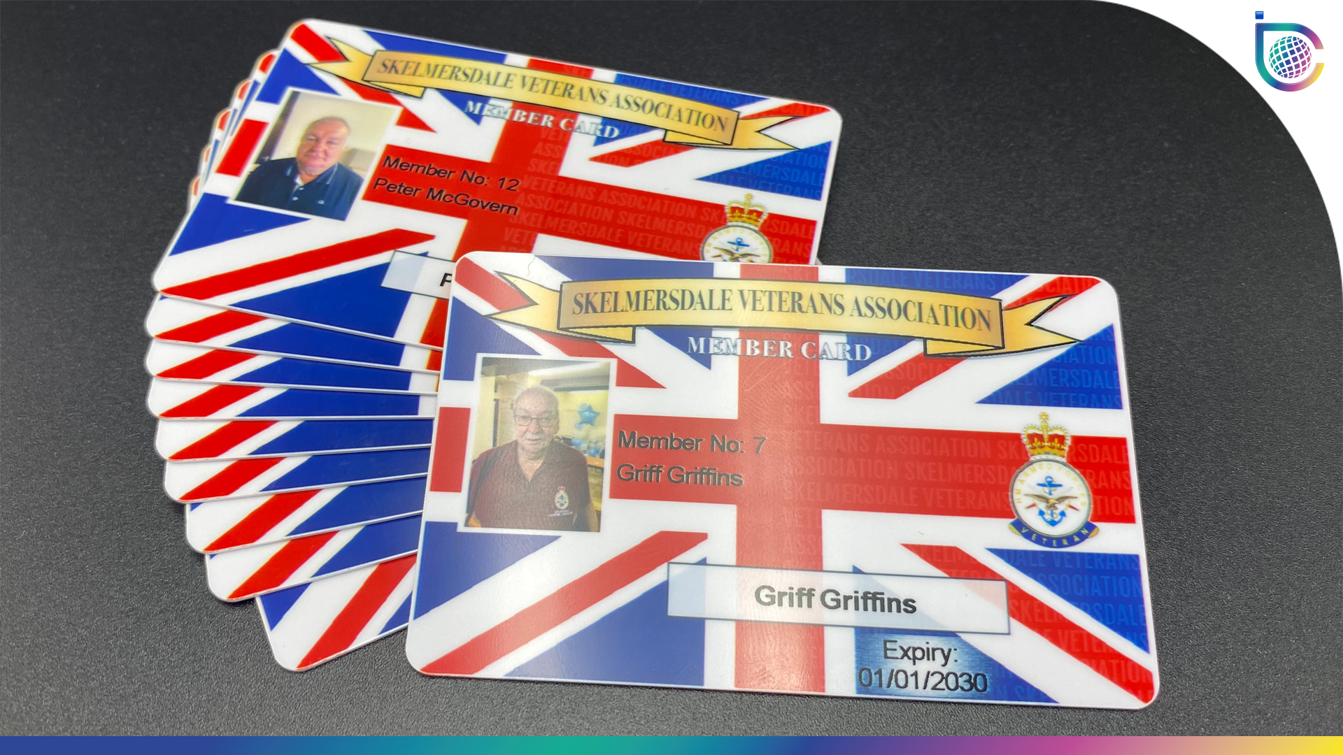 Incodia proud to produce the Skelmersdale Veterans Association photo ID cards